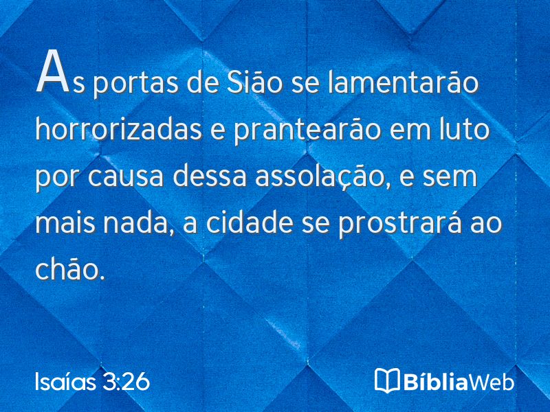 Isaías 3:26 em imagem para compartilhar