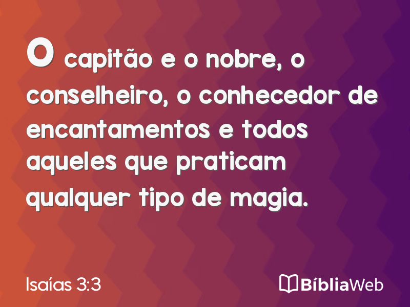 Isaías 3:3 em imagem para compartilhar