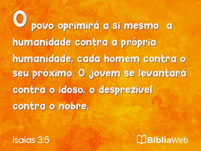 Isaías 3:5 em imagem para compartilhar