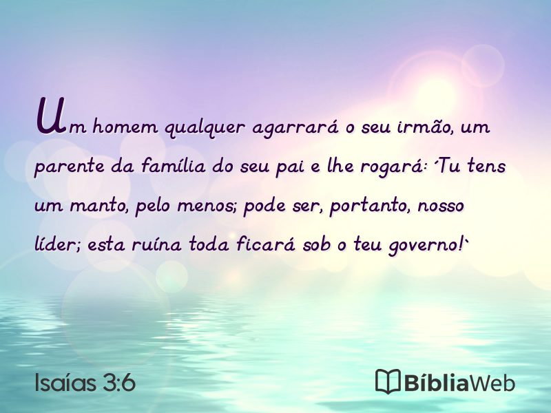 Isaías 3:6 em imagem para compartilhar