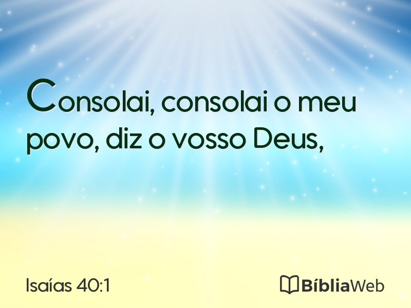 Isaías 40:1 em imagem para compartilhar