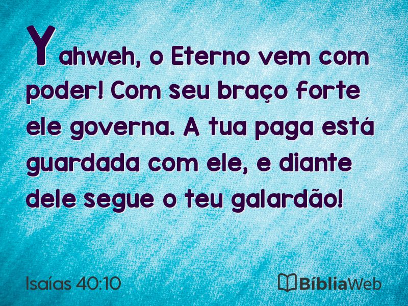 Isaías 40:10 em imagem para compartilhar