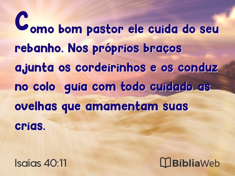 Isaías 40:11 em imagem para compartilhar