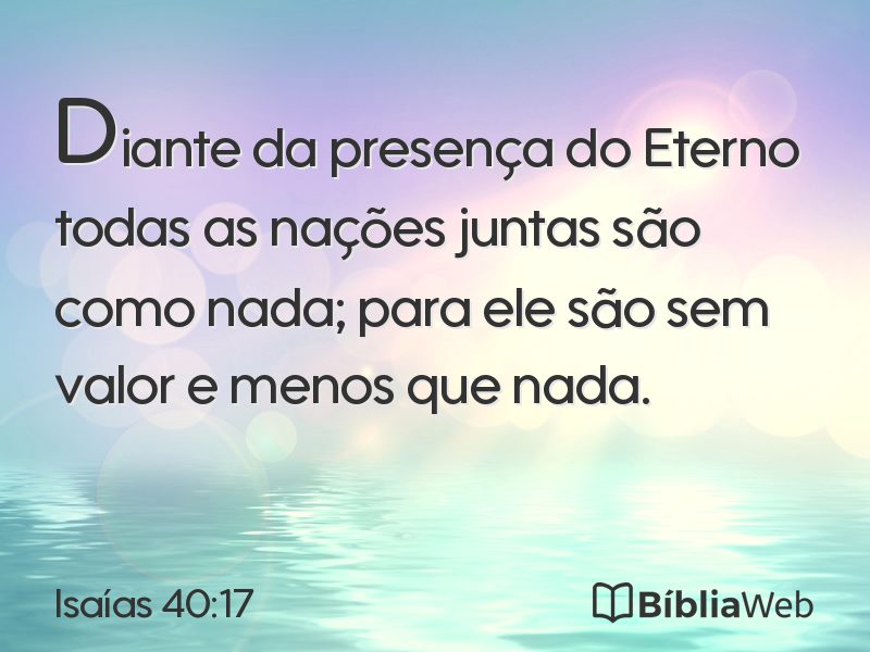 Isaías 40:17 em imagem para compartilhar