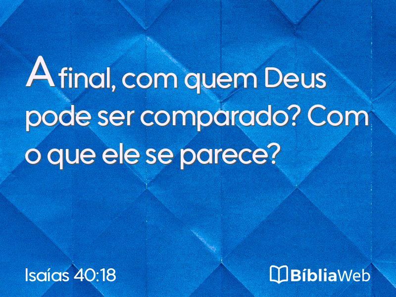 Isaías 40:18 em imagem para compartilhar
