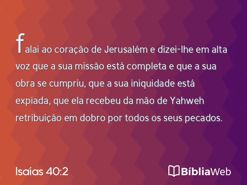 Isaías 40:2 em imagem para compartilhar