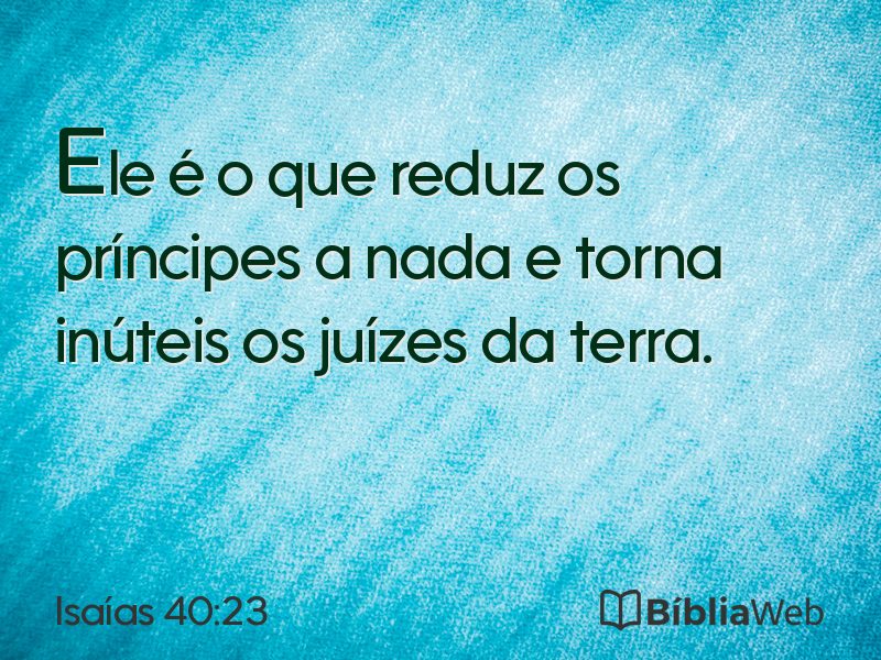 Isaías 40:23 em imagem para compartilhar