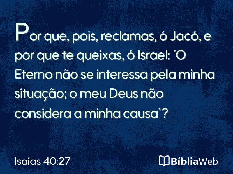 Isaías 40:27 em imagem para compartilhar