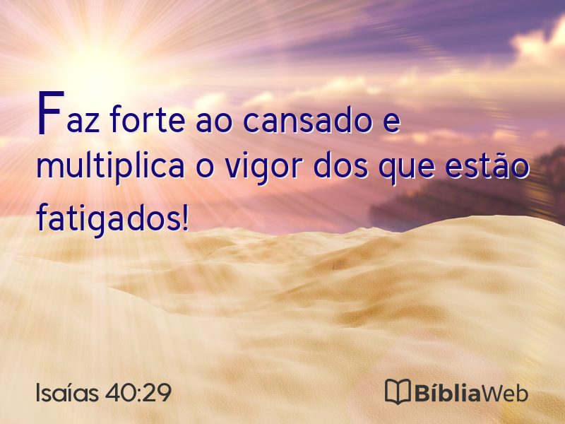 Isaías 40:29 em imagem para compartilhar