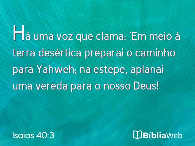 Isaías 40:3 em imagem para compartilhar