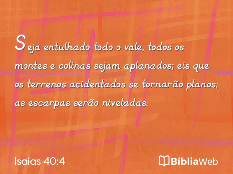 Isaías 40:4 em imagem para compartilhar