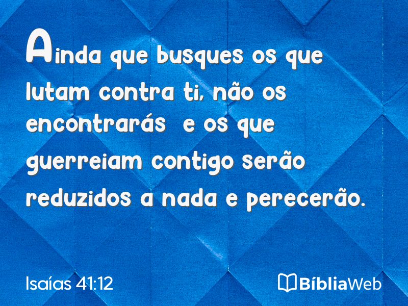 Isaías 41:12 em imagem para compartilhar