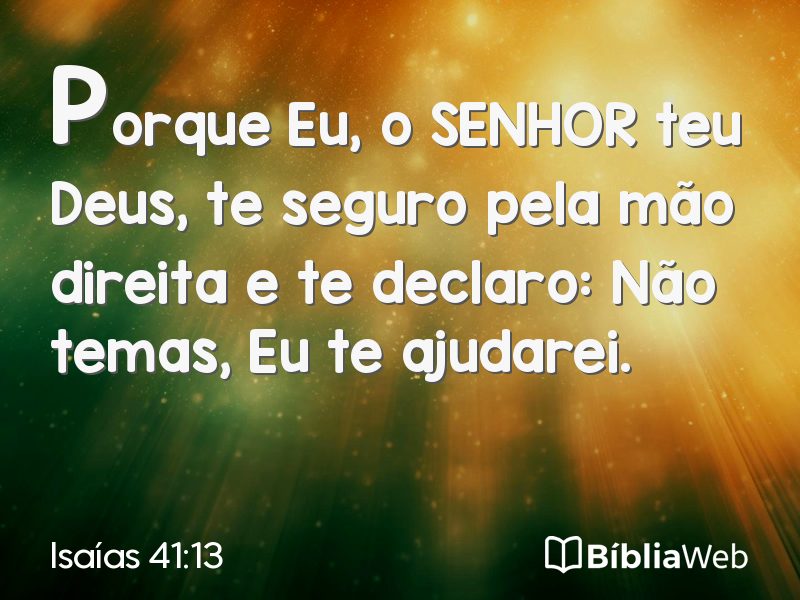 Isaías 41:13 em imagem para compartilhar