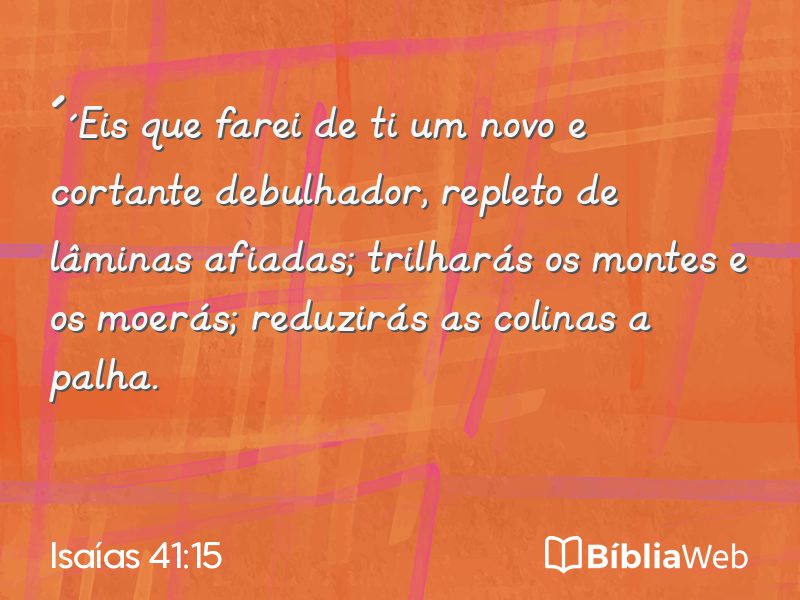 Isaías 41:15 em imagem para compartilhar