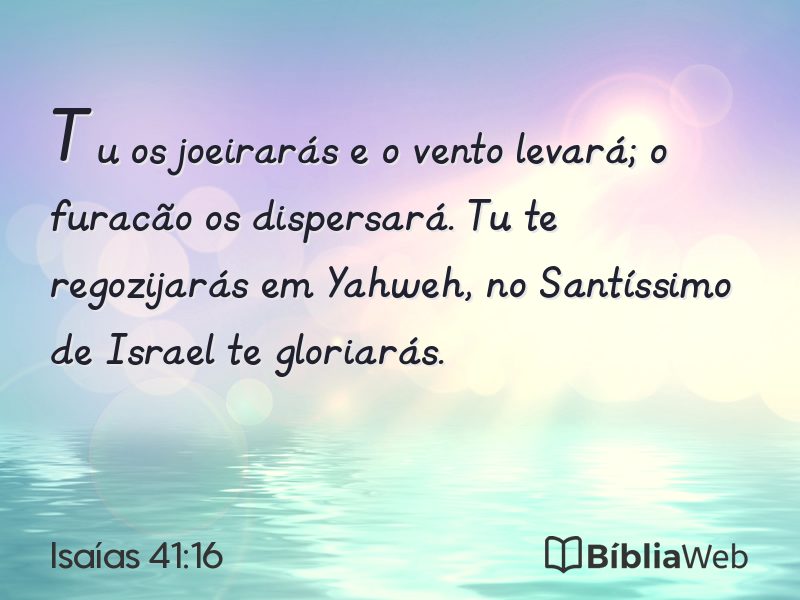 Isaías 41:16 em imagem para compartilhar