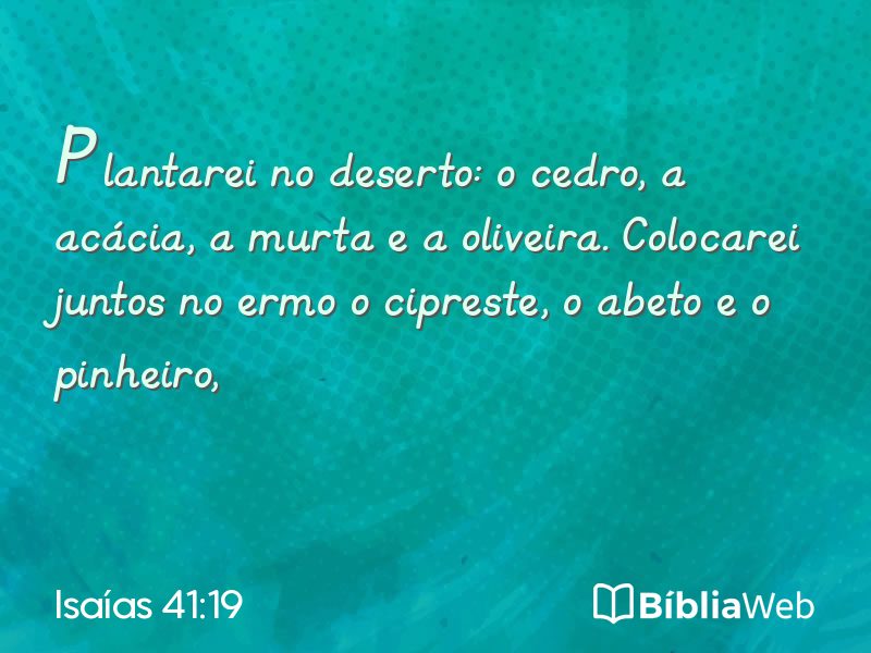 Isaías 41:19 em imagem para compartilhar