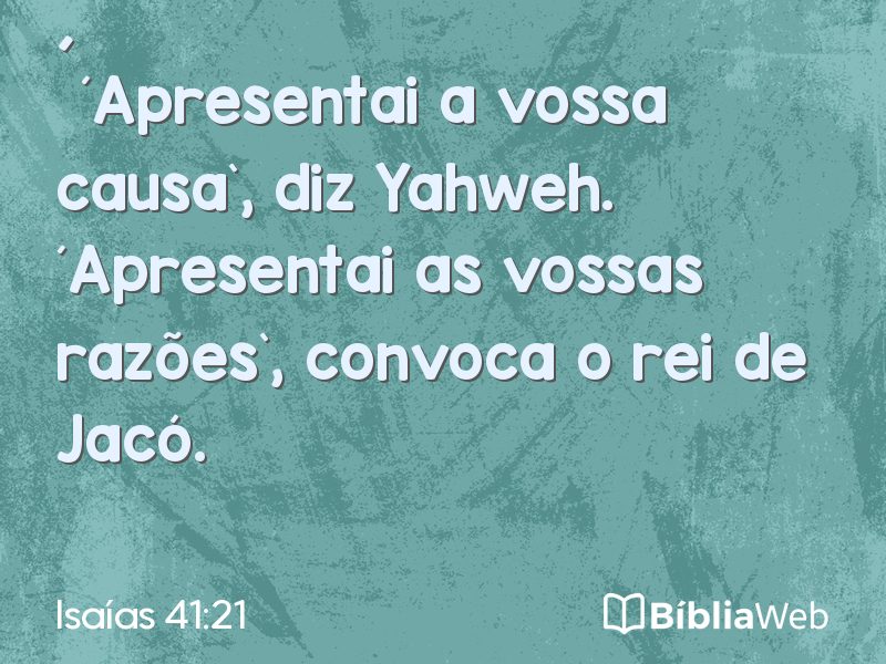 Isaías 41:21 em imagem para compartilhar