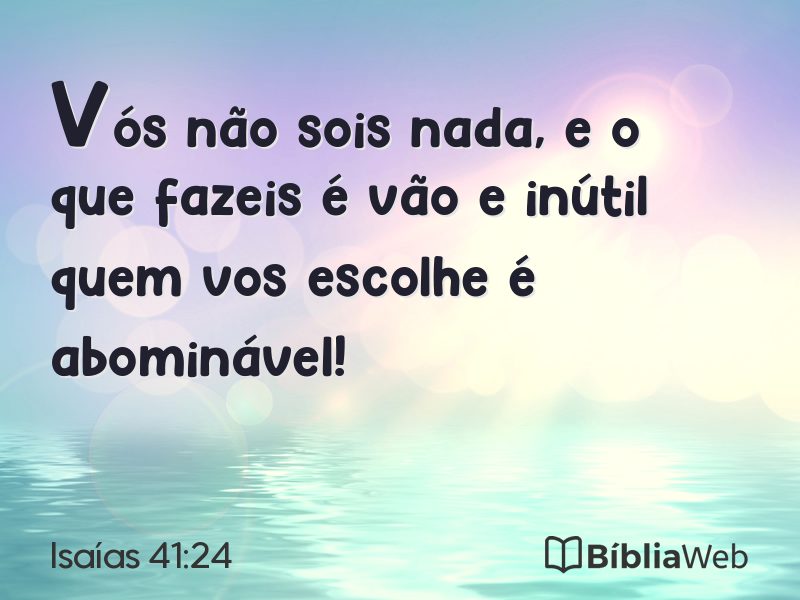 Isaías 41:24 em imagem para compartilhar