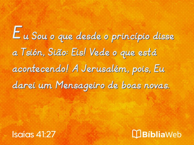 Isaías 41:27 em imagem para compartilhar