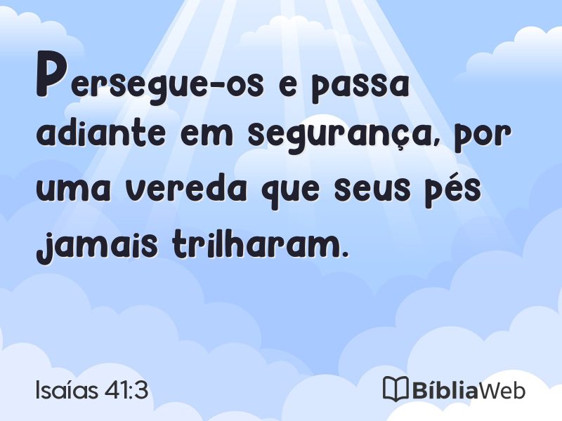 Isaías 41:3 em imagem para compartilhar