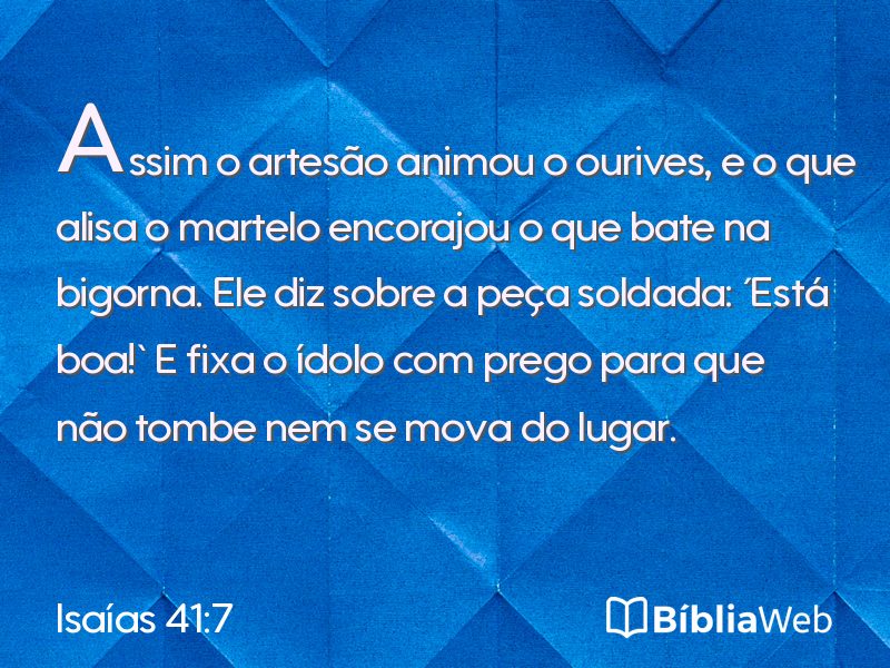 Isaías 41:7 em imagem para compartilhar