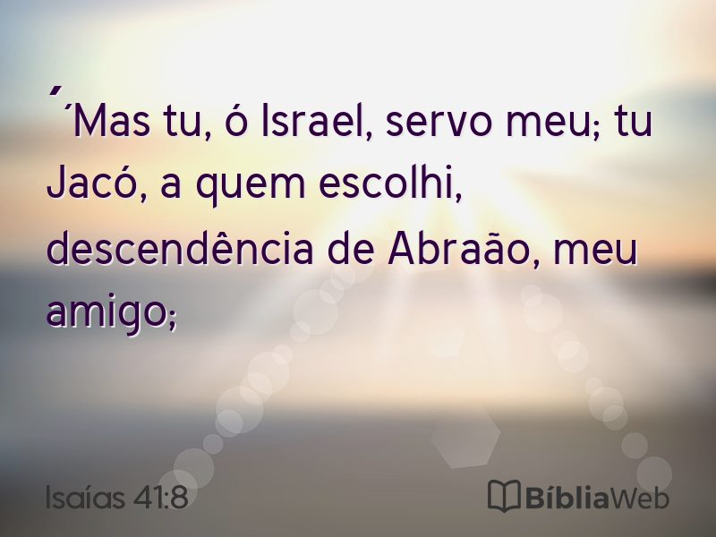 Isaías 41:8 em imagem para compartilhar