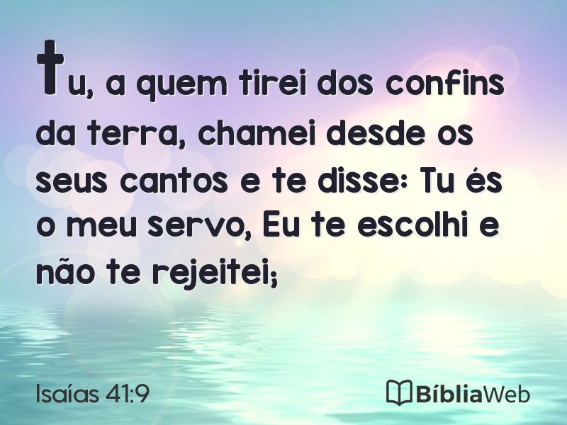 Isaías 41:9 em imagem para compartilhar
