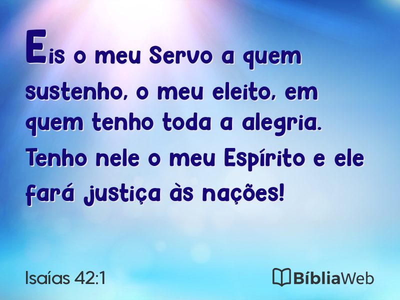 Isaías 42:1 em imagem para compartilhar