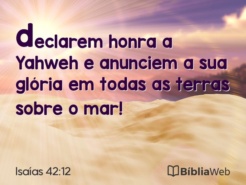 Isaías 42:12 em imagem para compartilhar