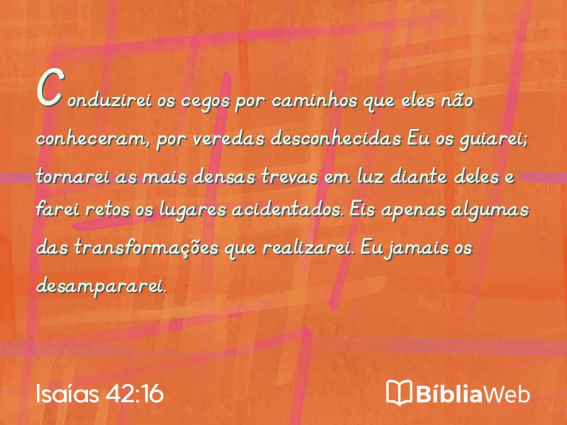 Isaías 42:16 em imagem para compartilhar