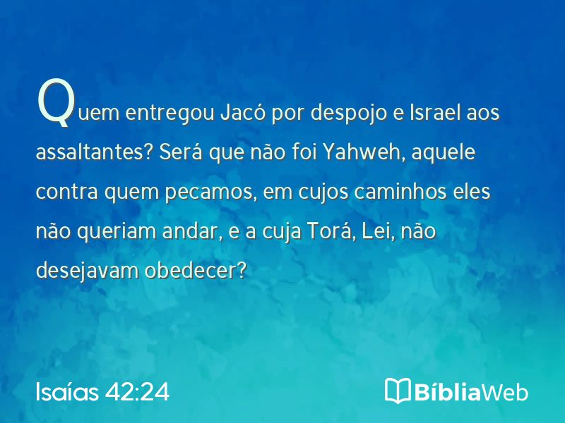 Isaías 42:24 em imagem para compartilhar