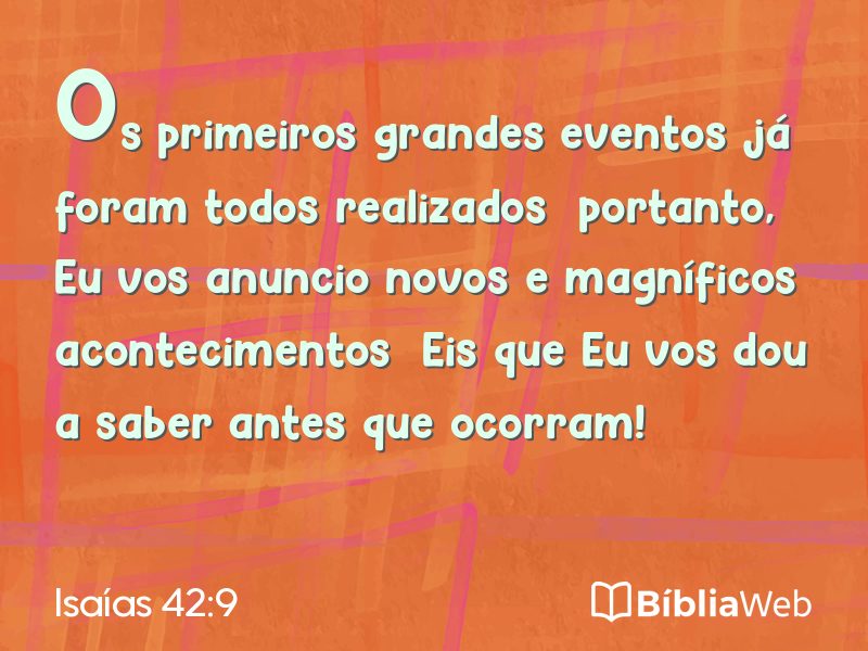 Isaías 42:9 em imagem para compartilhar