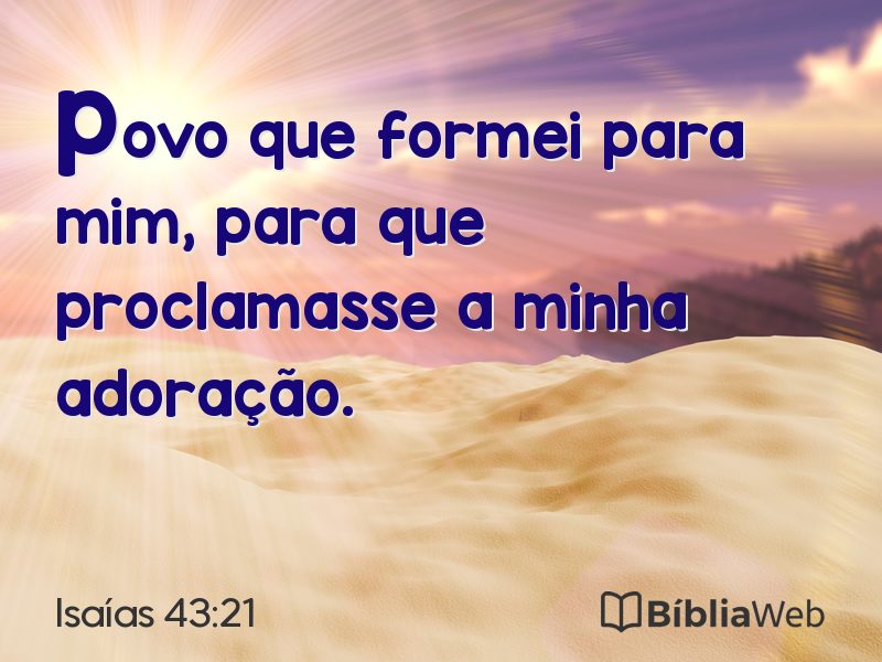 Isaías 43:21 em imagem para compartilhar