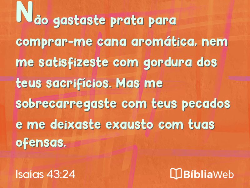 Isaías 43:24 em imagem para compartilhar
