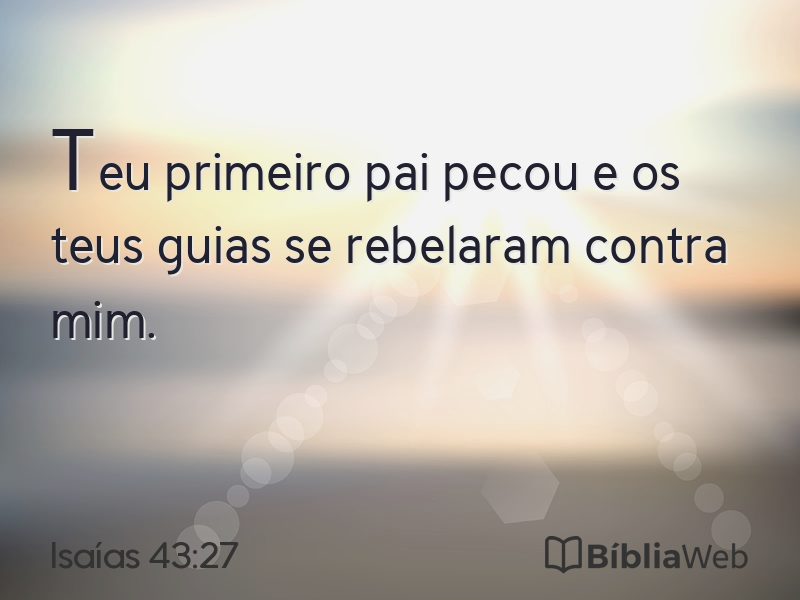 Isaías 43:27 em imagem para compartilhar