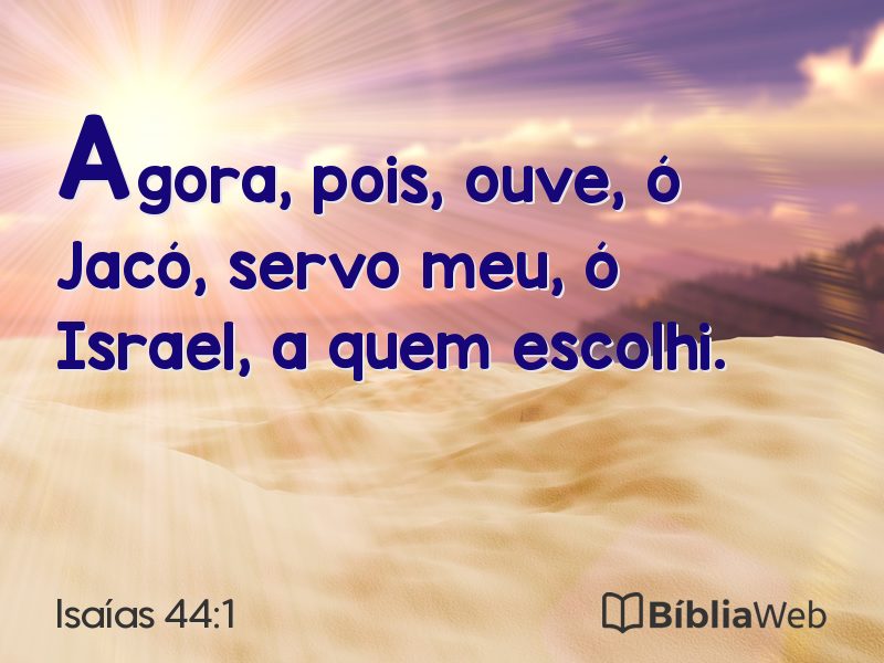 Isaías 44:1 em imagem para compartilhar