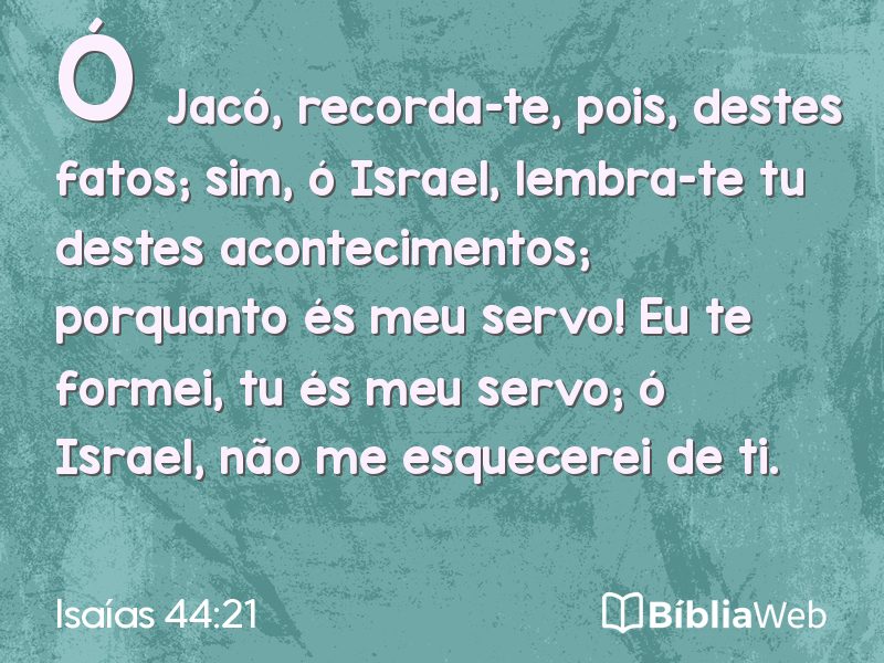Isaías 44:21 em imagem para compartilhar