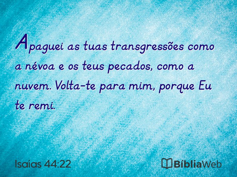 Isaías 44:22 em imagem para compartilhar