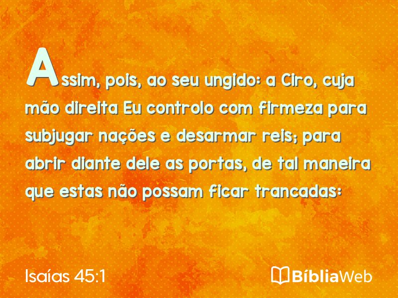 Isaías 45:1 em imagem para compartilhar