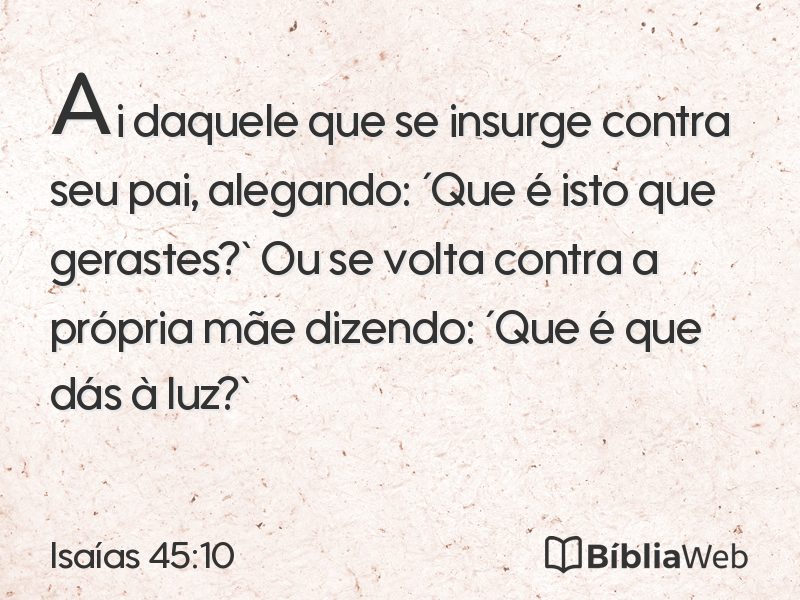 Isaías 45:10 em imagem para compartilhar