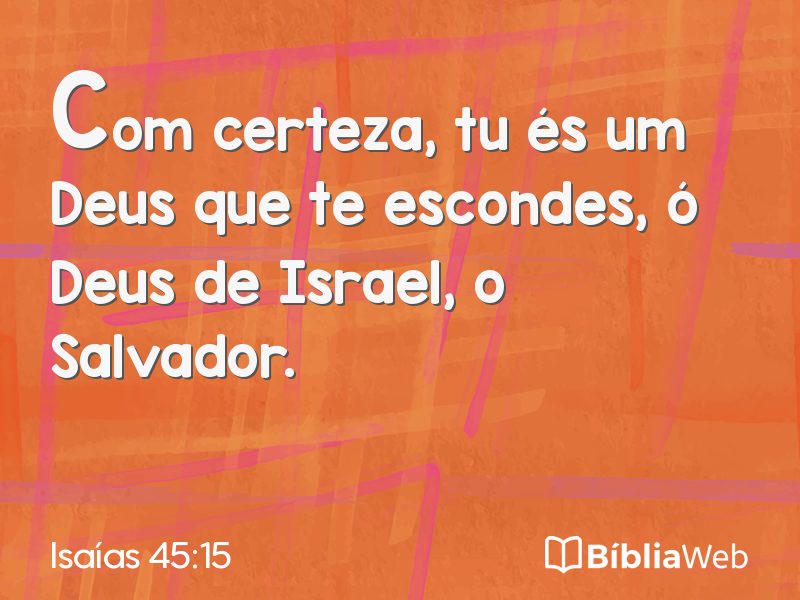 Isaías 45:15 em imagem para compartilhar
