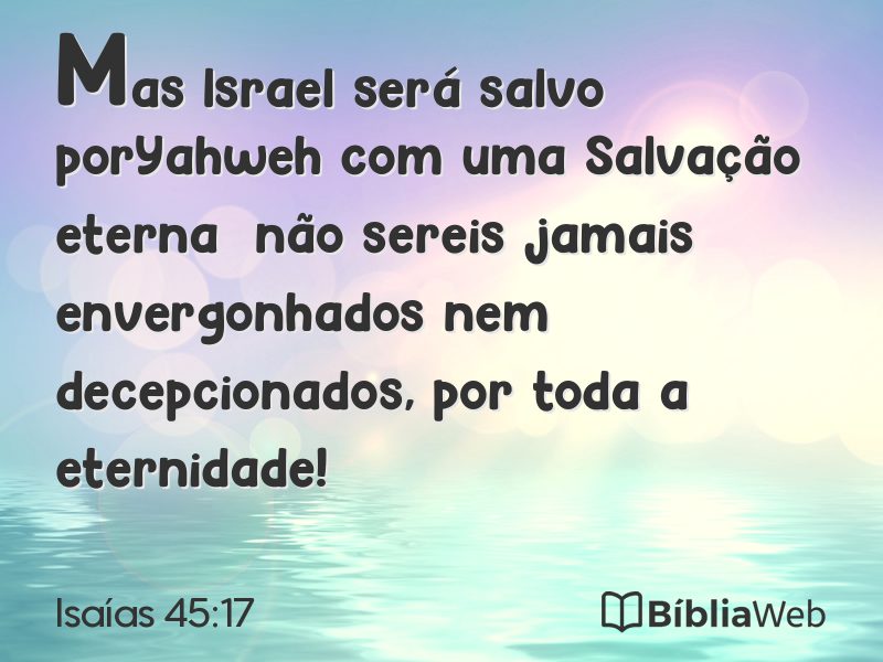 Isaías 45:17 em imagem para compartilhar