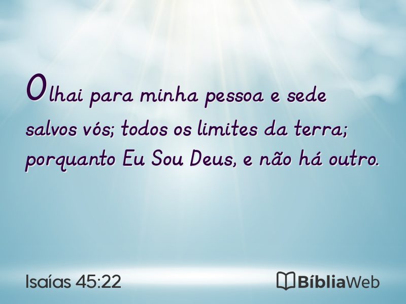 Isaías 45:22 em imagem para compartilhar