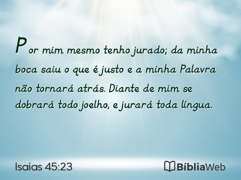 Isaías 45:23 em imagem para compartilhar