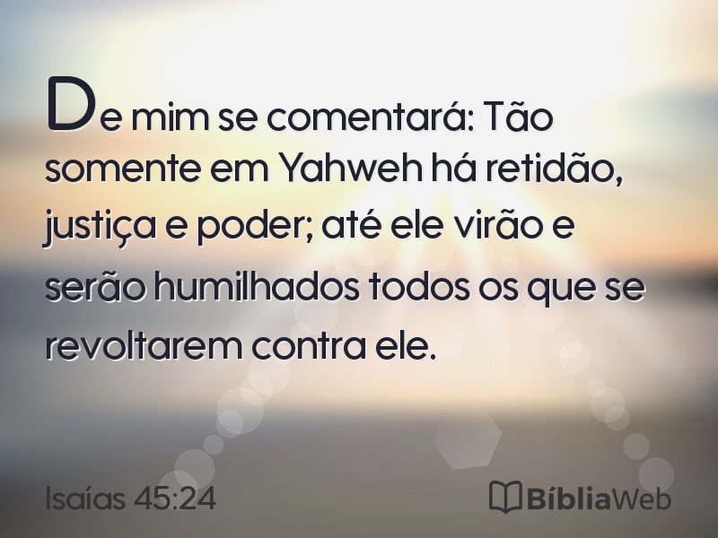 Isaías 45:24 em imagem para compartilhar