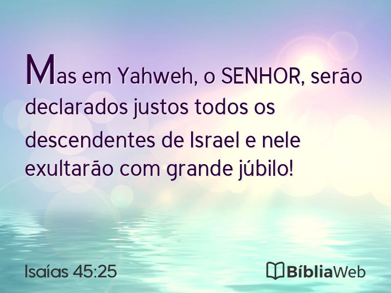 Isaías 45:25 em imagem para compartilhar