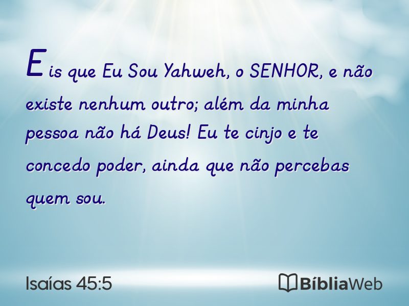 Isaías 45:5 em imagem para compartilhar