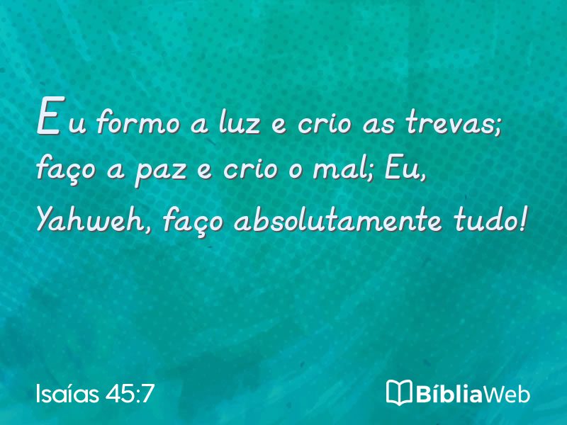 Isaías 45:7 em imagem para compartilhar