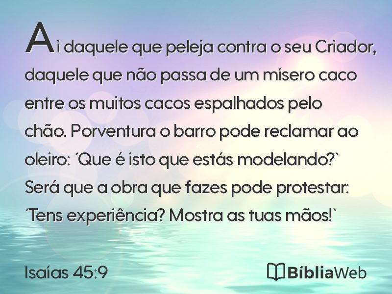 Isaías 45:9 em imagem para compartilhar