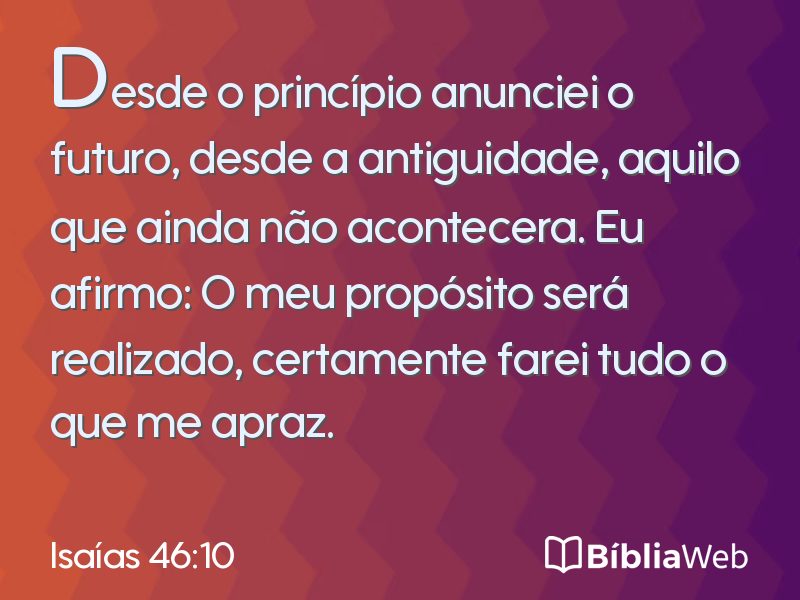 Isaías 46:10 em imagem para compartilhar